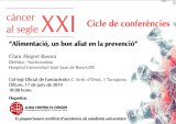 Póster conferencia alimentación y cáncer